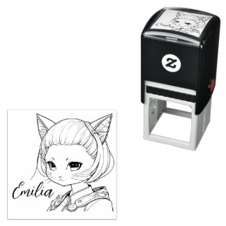 Manga Catgirl Permastempel