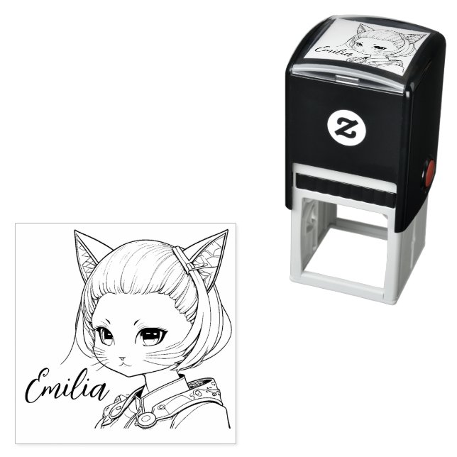 Manga Catgirl Permastempel (Beispiel)