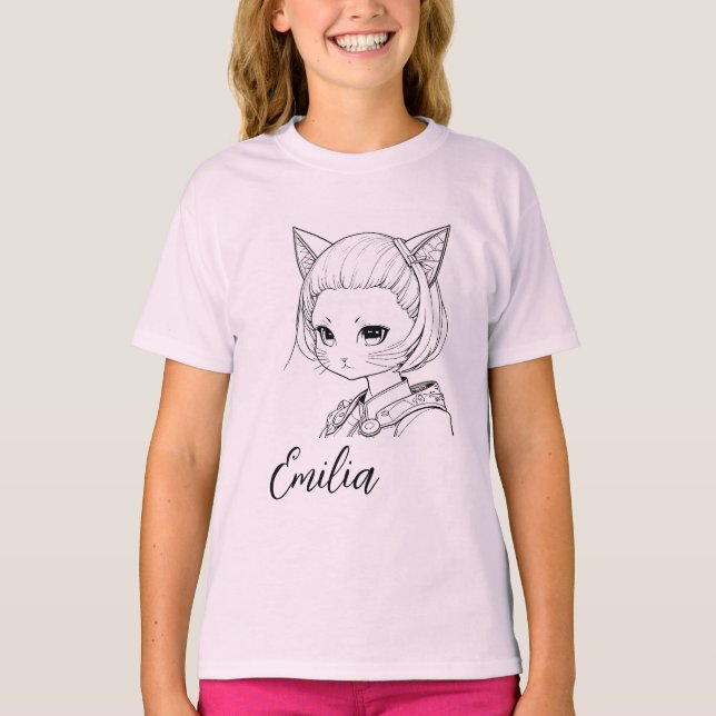 Manga Catgirl T-Shirt (Vorderseite)