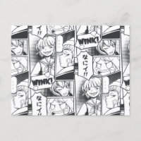 Manga Comic Cartoon Book Pattern Geschenk Niedlich