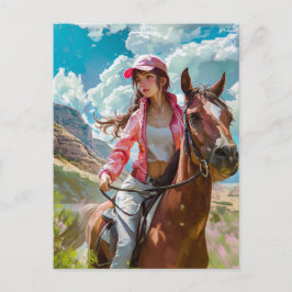 Manga Cowgirl's AlpenEscape Postkarte