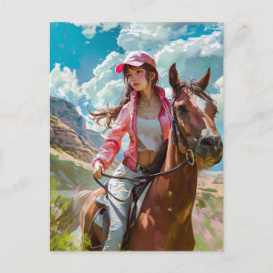 Manga Cowgirl's AlpenEscape Postkarte