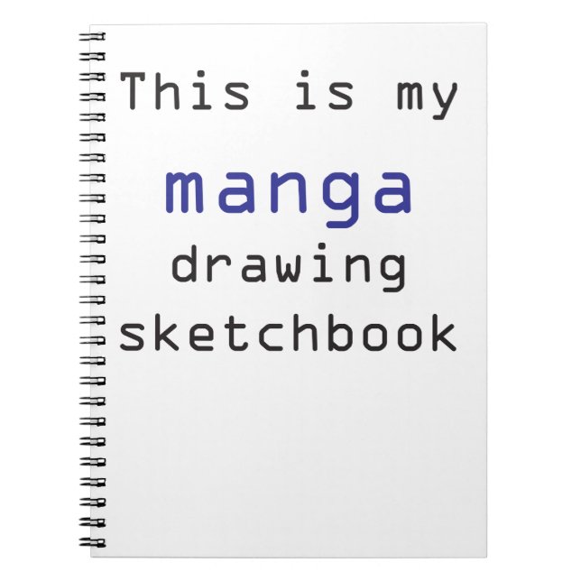 Manga, das Sketchbook zeichnet Notizblock (Vorderseite)