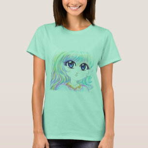 Manga feenhafter Mädchenanime-bunter T-Shirt