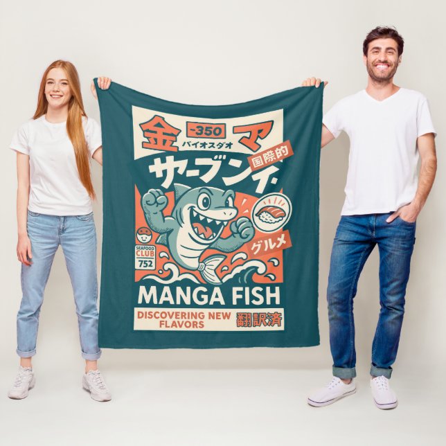 Manga-Fisch Fleecedecke (Beispiel)