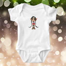 Manga Girl Christmas Elf Baby Bodysuit Strampler