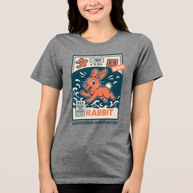Manga-Hase Tri-Blend Shirt (Vorderseite)