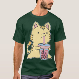 Manga Kitten Japanisch Niedliche Blase Tea Kitty K T-Shirt