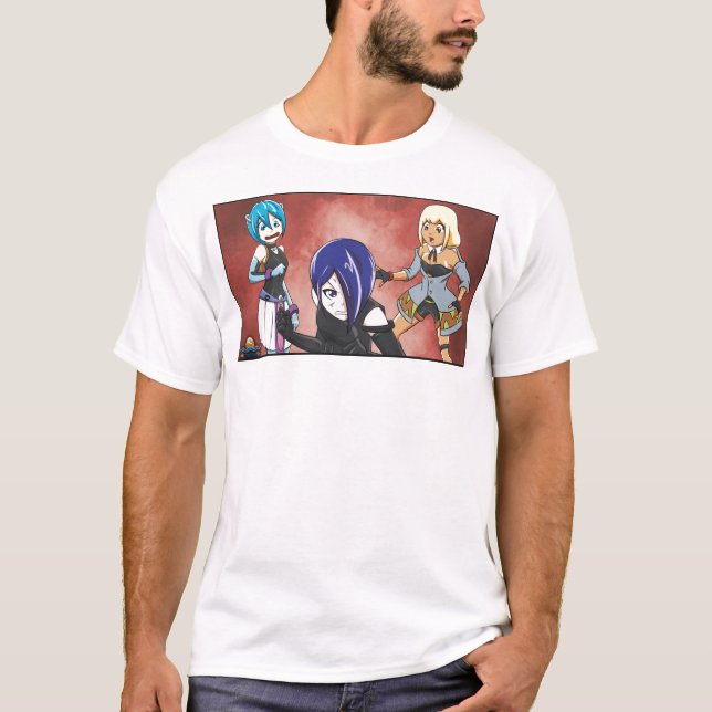 Manga Mädchen - Reaktion T-Shirt (Vorderseite)