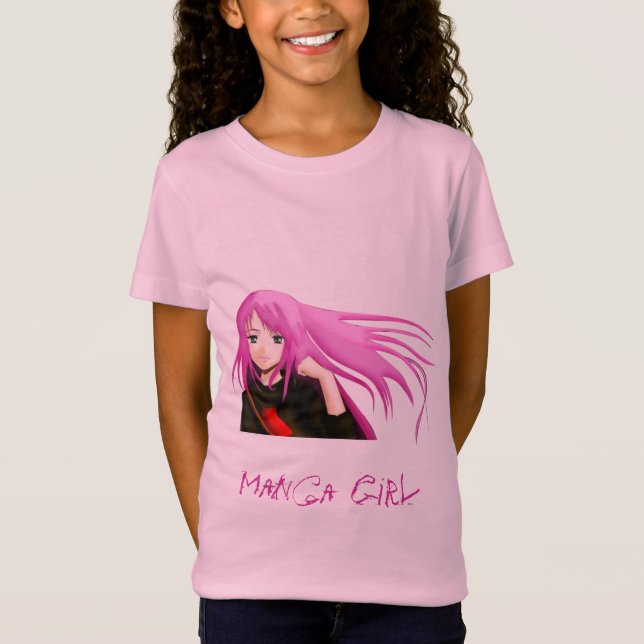 Manga Mädchen T-Shirt (Vorderseite)