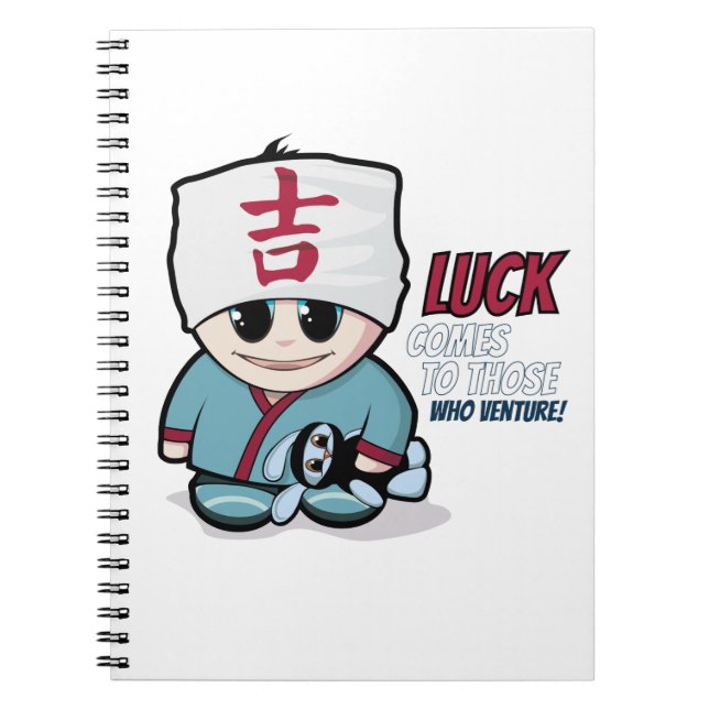 Manga martial arts boy notebook notizblock (Vorderseite)