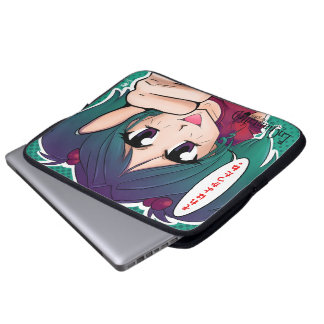 Manga Meisje dat aanmoedigd - Laptop Sleeve