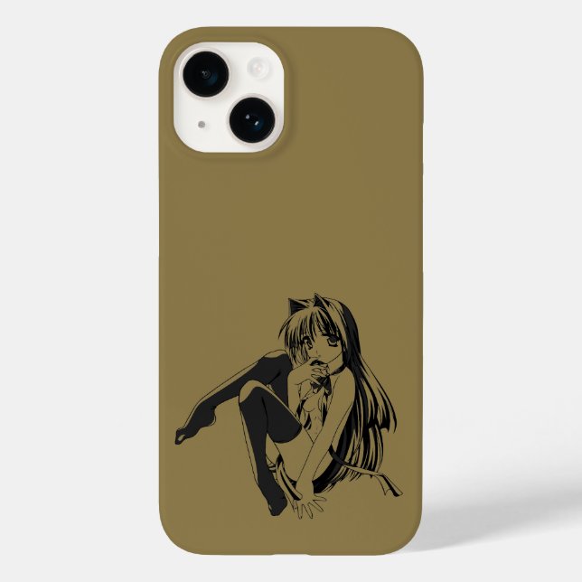 Manga, Neko Catgirl Furry Kawaii Loli Case-Mate iPhone Hülle (Rückseite)