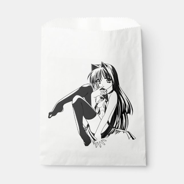 Manga, Neko Catgirl Furry Kawaii Loli Geschenktütchen (Vorderseite)