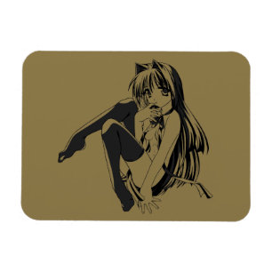 Manga, Neko Catgirl Furry Kawaii Loli Magnet