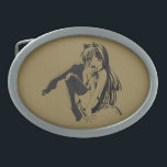 Manga, Neko Catgirl Furry Kawaii Loli Ovale Gürtelschnalle<br><div class="desc">Das Bild ist ein Manga-Stil Button, das schmälert mit dem spielerischen Reiz eines verführerischen neko Mädchen. Mit einem Augenzwinkern, das Unheil verspricht, lehnt sie sich hinein, ihr langes, fließendes Haar, das sich wie ein seidener Wasserfall herabzieht, der ihre kurvige Figur streichelt. Die spielerischen Details, die durch ein Paar von Schlössern...</div>