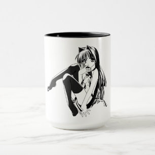 Manga, Neko Catgirl Furry Kawaii Loli Tasse