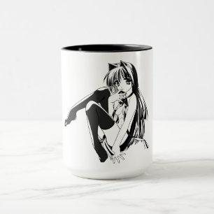 Manga, Neko Catgirl Furry Kawaii Loli Tasse