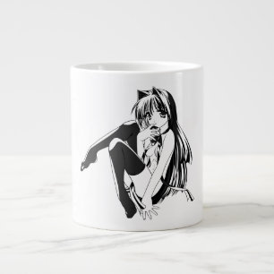 Manga, Neko Katzenmädchen Furry Kawaii Loli Jumbo-Tasse