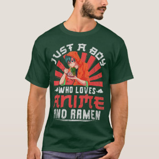 Manga Otaku nur ein Junge, der Anime und Ramen A L T-Shirt