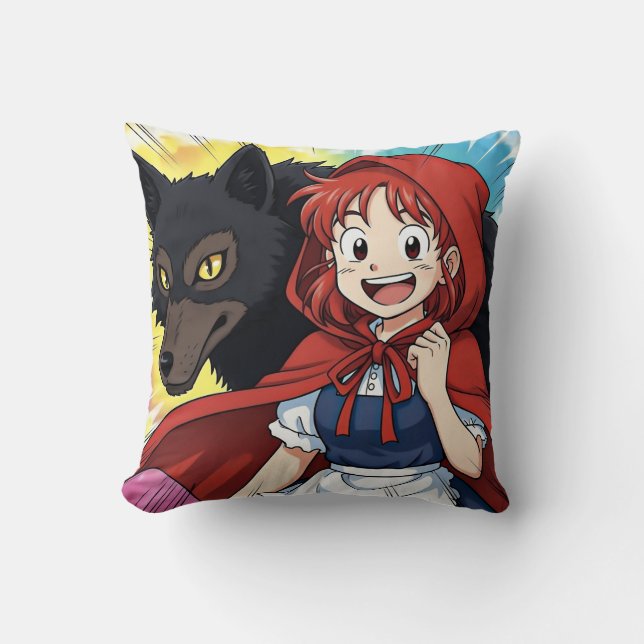 Manga Red Hood Kissen (Vorderseite)