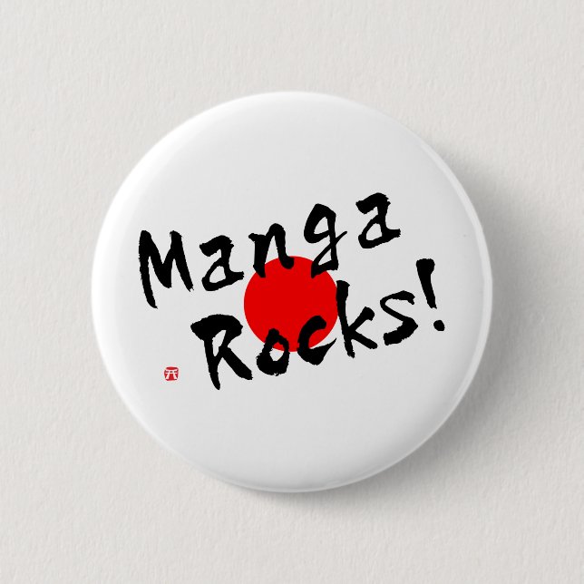 Manga Rocks! Button (Vorderseite)