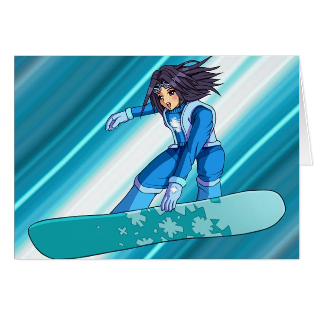 Manga Snowboarder Girl (Vorderseite (Horizontal))