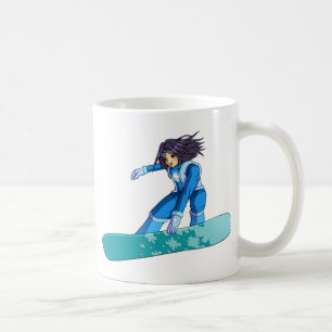 Manga Snowboarder Girl Tasse