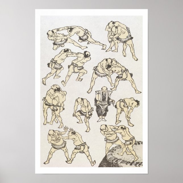 Manga: Studien über Gesten und Haltungen von Kämpf Poster (Vorne)