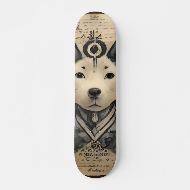 Manga Style Dog Japanisch Custom Skateboard (Vorne)