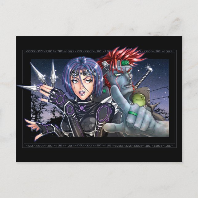 Manga Warriors Postkarte (Vorderseite)