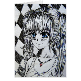 Mangamädchen mit blauen Augen