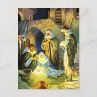 Manger Jesus Postcard Weihnachten