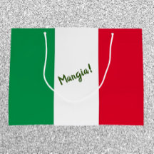 Mangia Italia Flag Rot Weiß und Grün