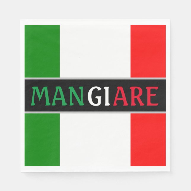 Mangiare Eat Italian Dinner Serviette (Vorderseite)