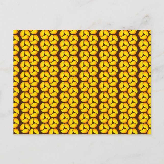 Mango Abstraktes Muster Art Postkarte (Vorderseite)