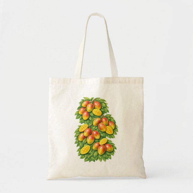 Mango Botanisch Tropisches Obst Tragetasche (Vorne)