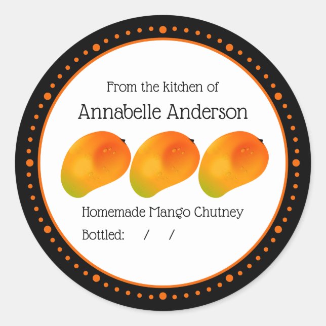 Mango Chutney Sticker (Vorderseite)
