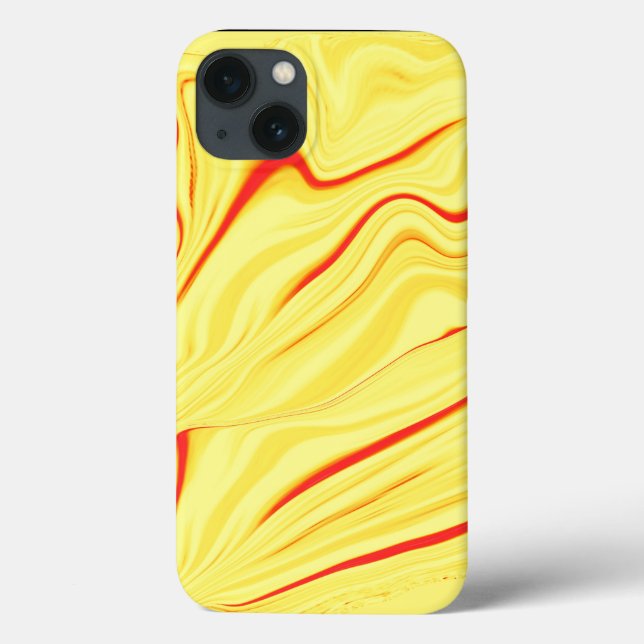 Mango-Creme, mit gekrümmtem Rot oder korallenförmi Case-Mate iPhone Hülle (Rückseite)