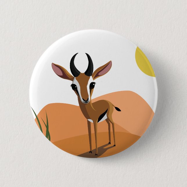 Mango die Gazelle Button (Vorderseite)