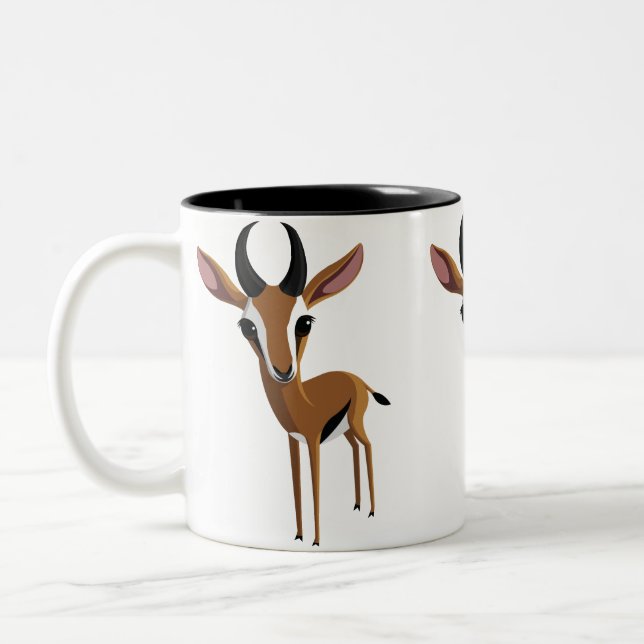 Mango die Gazelle Zweifarbige Tasse (Links)