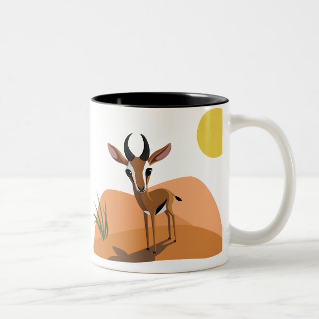 Mango die Gazelle Zweifarbige Tasse (Rechts)