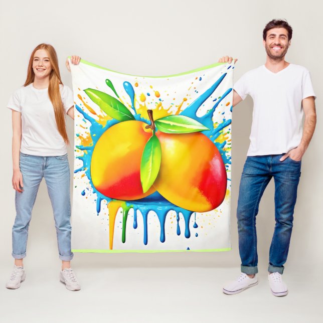 Mango Farbexplosion Fleecedecke (Beispiel)