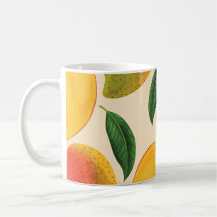Mango Frucht Nahtloses Muster Kaffeetasse