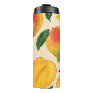 Mango Frucht Nahtloses Muster Thermosbecher