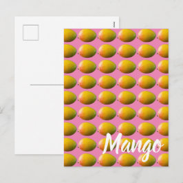 Mango Fruchtmuster für Vegetarier und Vegan Feiertagspostkarte