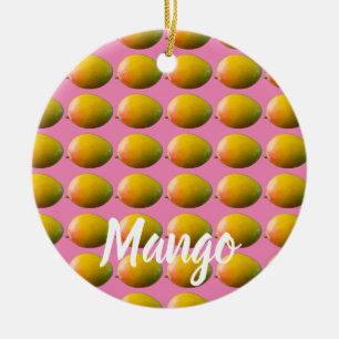 Mango Fruchtmuster für Vegetarier und Vegan Keramik Ornament