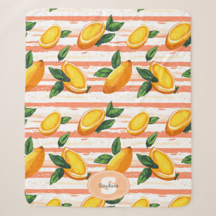 Mango Fruit Muster mit grünen Blätter Sherpadecke
