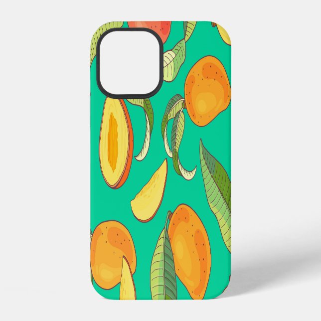 Mango Medley: tropisches Fruchtmuster iPhone Hülle (Rückseite)