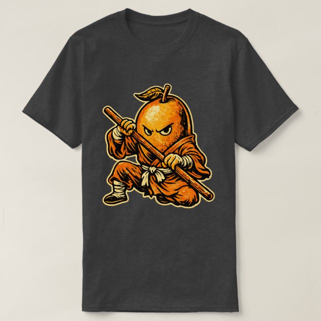 Mango Mönch — Lustiger tropischer Frucht Shaolin K T-Shirt (Design vorne)